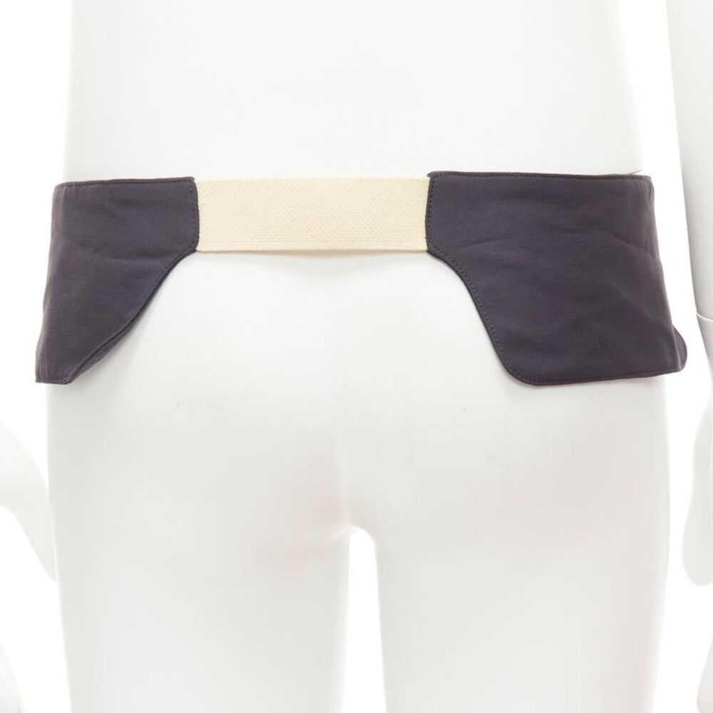 Raf Simons grey cream fabric canvas utility belt